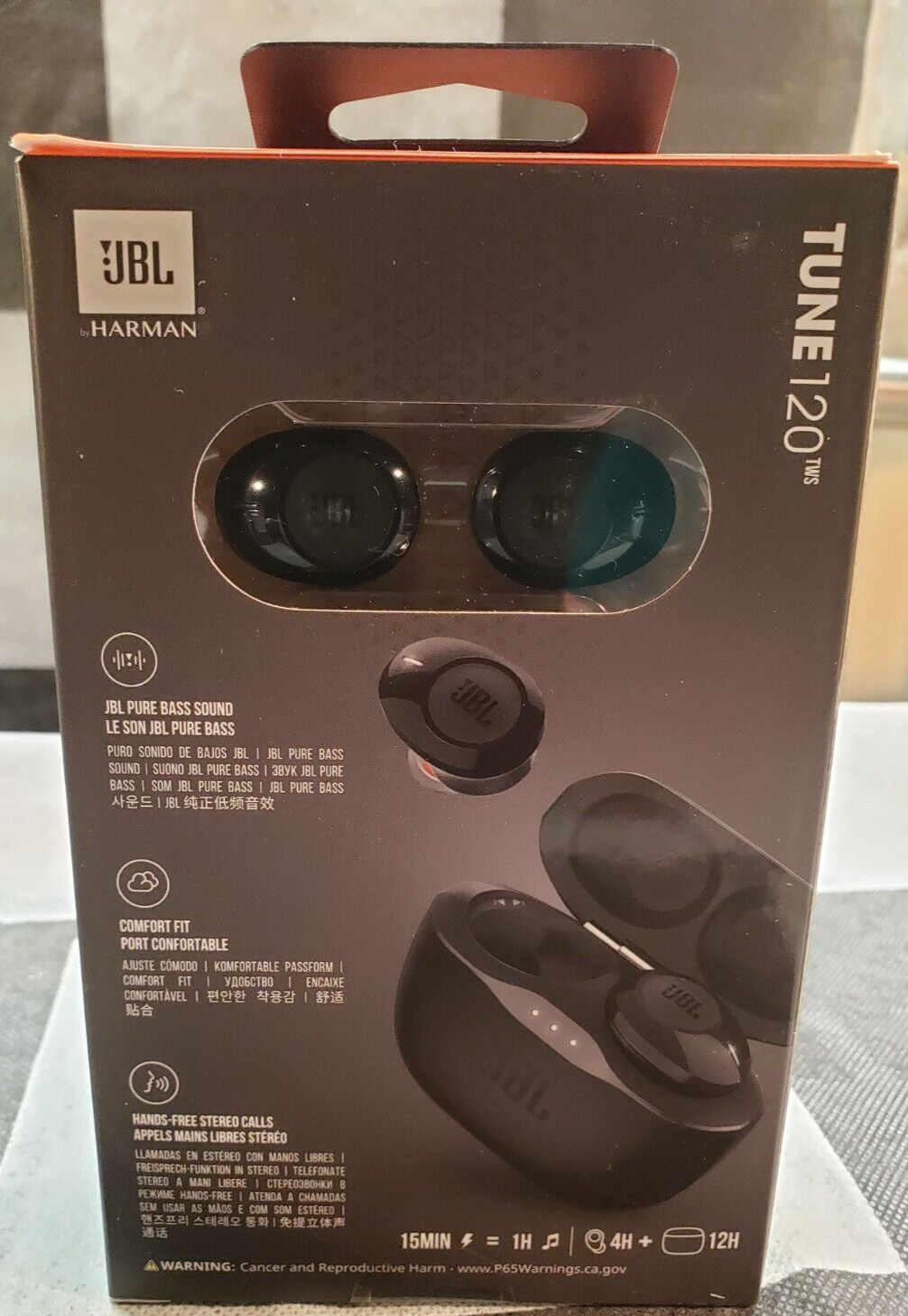JBL Tune 120TWS Truly Wireless In-Ear Headphones, Hands-free calls – Black *NEW