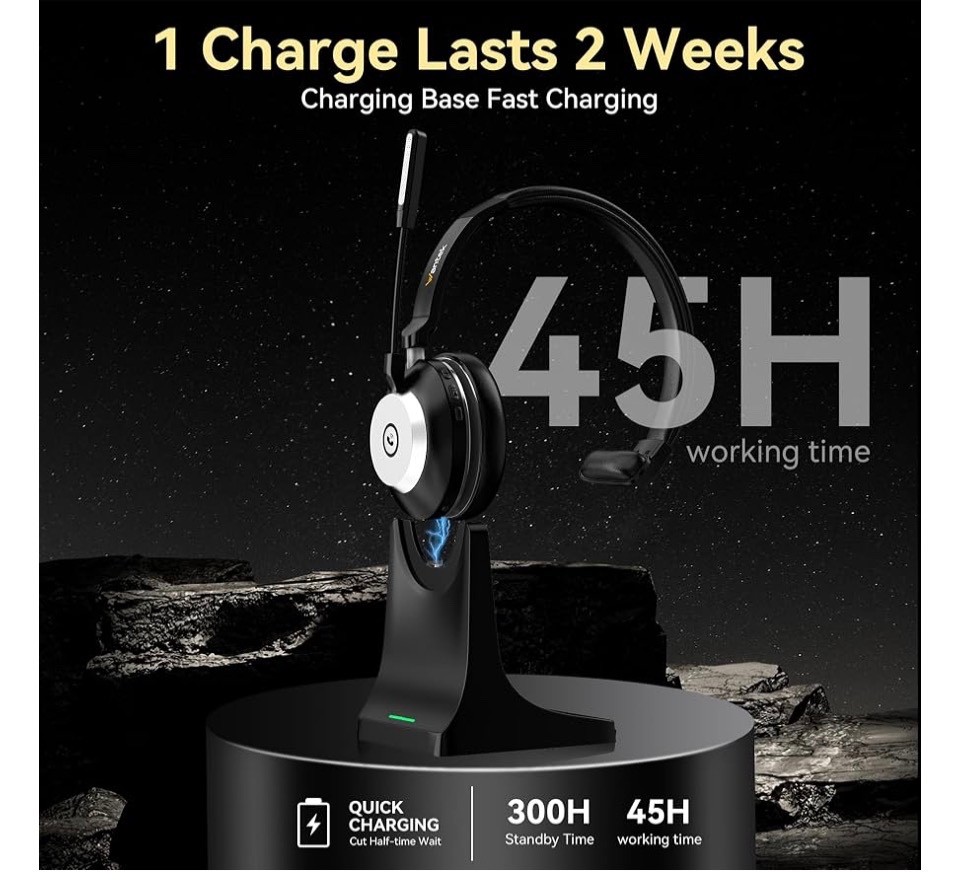 Wantek Bluetooth Headset – HSM-WK881BTC
