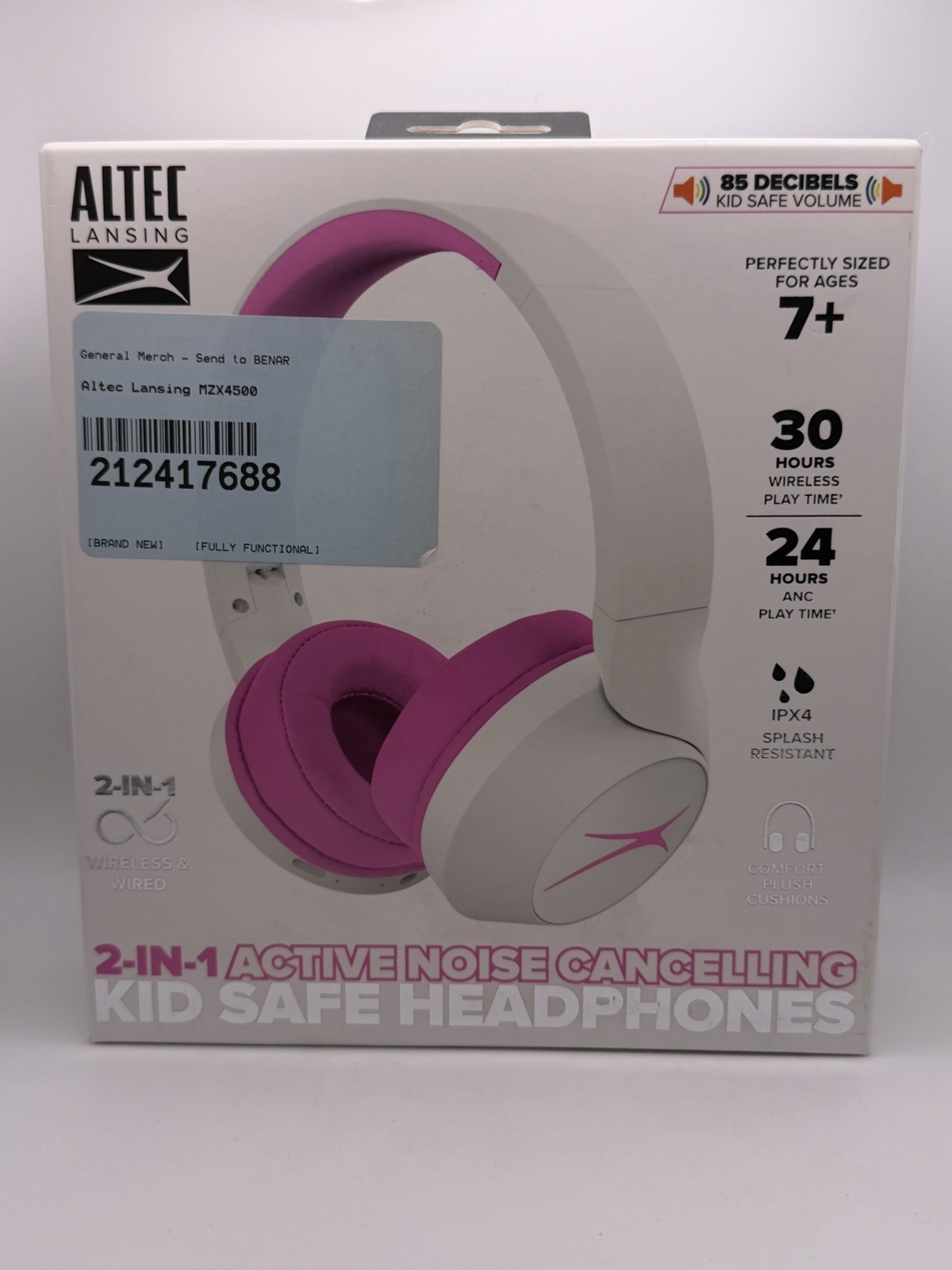 Altec lansing Kid Safe Head Phones 2-in-1 Active Noice Cancelling