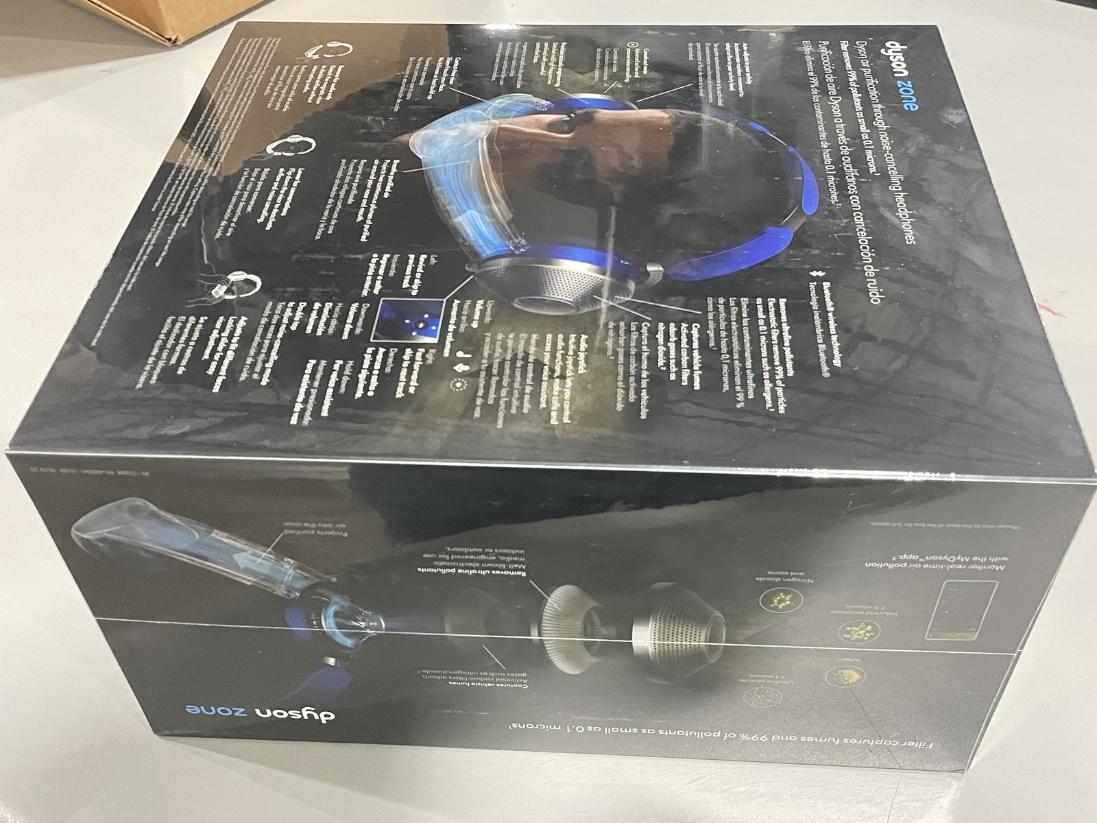 Dyson Zone Noise-Cancelling Headphones, Wireless Bluetooth, Ultra Blue,
