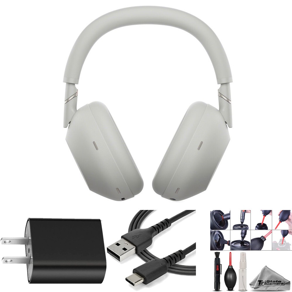 Sony WH-1000XM6 Noise-Canceling Headphones (Platinum Silver)- Basic Kit