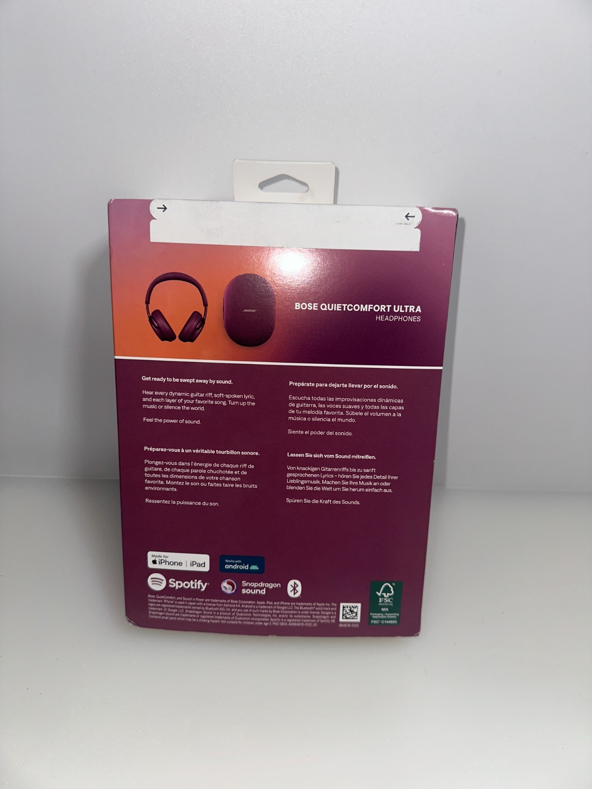 NEW Bose QuietComfort Ultra Bluetooth Headphones, Deep Plum (880066–1500)