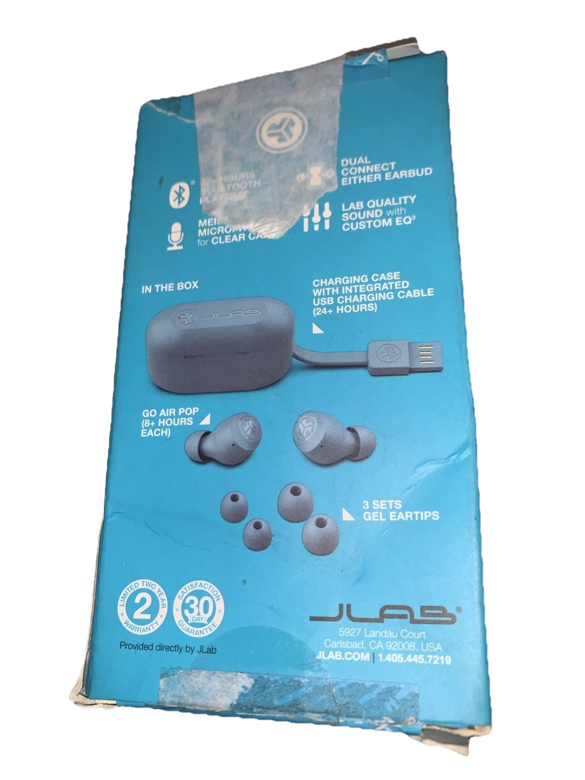 JLab EBGAIRPOPRSLT124 GO Air POP True Wireless In-Ear Headphones – Slate