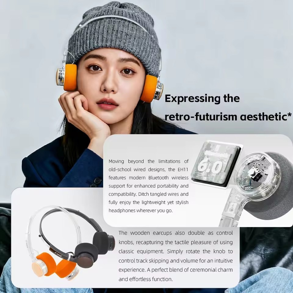 FIIO EH11 On-Ear Bluetooth Headphones, Powerful Bass & LDAC Hi-Res Audio