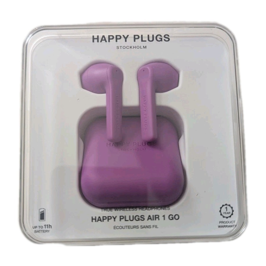 Purple Happy Plugs – Happy Plugs Air 1 Go – Wireless Earbuds