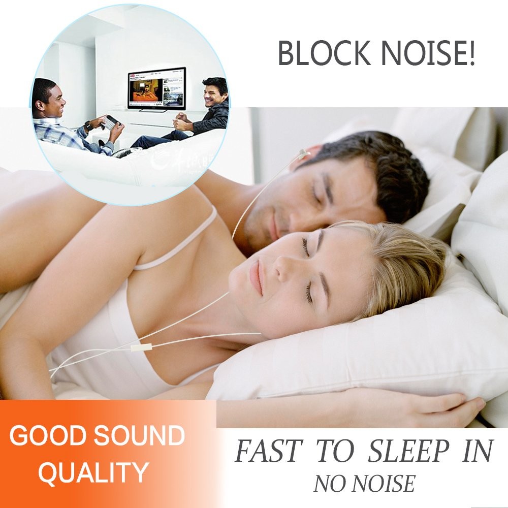 Ururtm Sleep Soundproof Earbuds Headphones, Noise 1 Count (Pack of 1), White