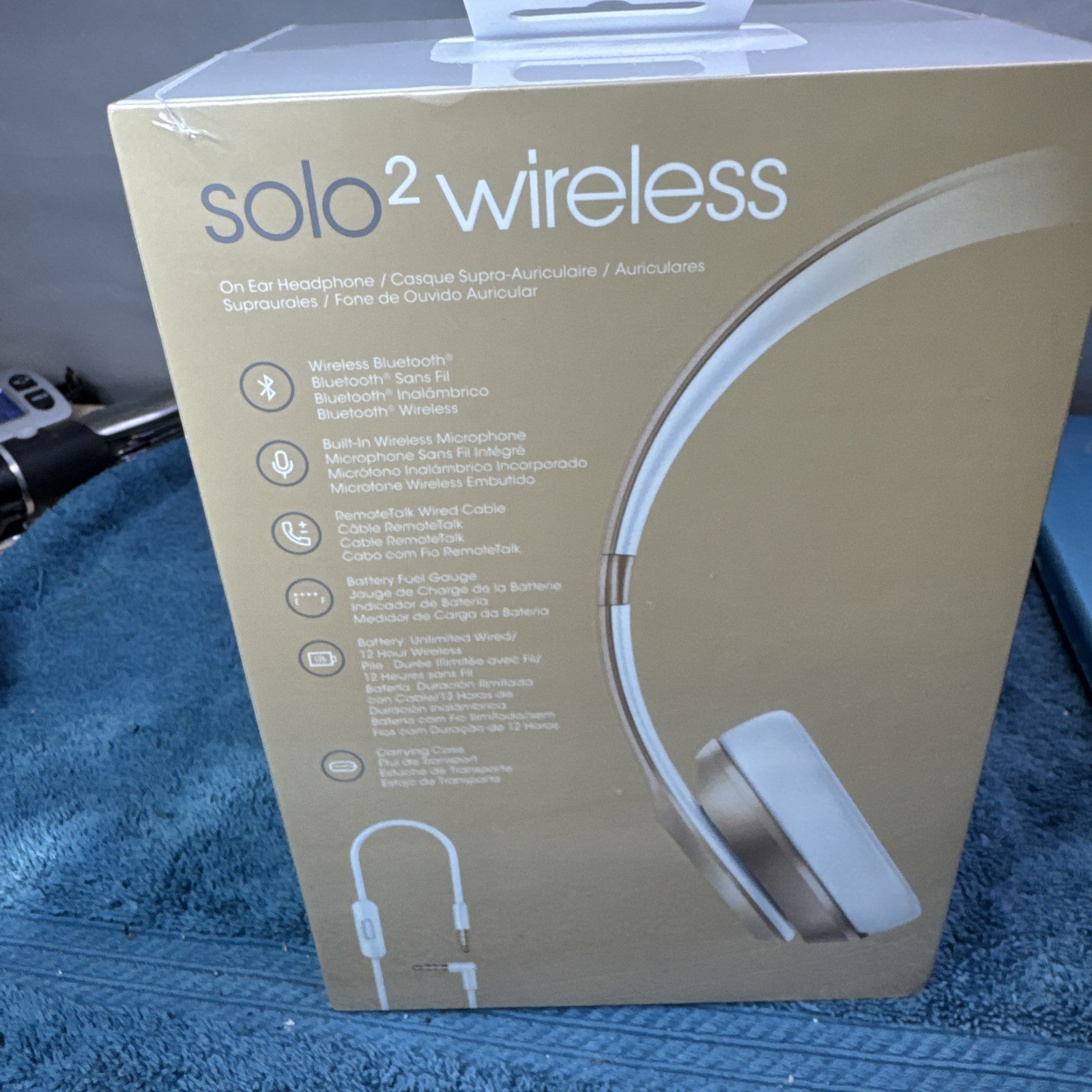 Beats Solo2 by Dr Dre Special Edition Wireless Headphones Gold New In Box Sealed