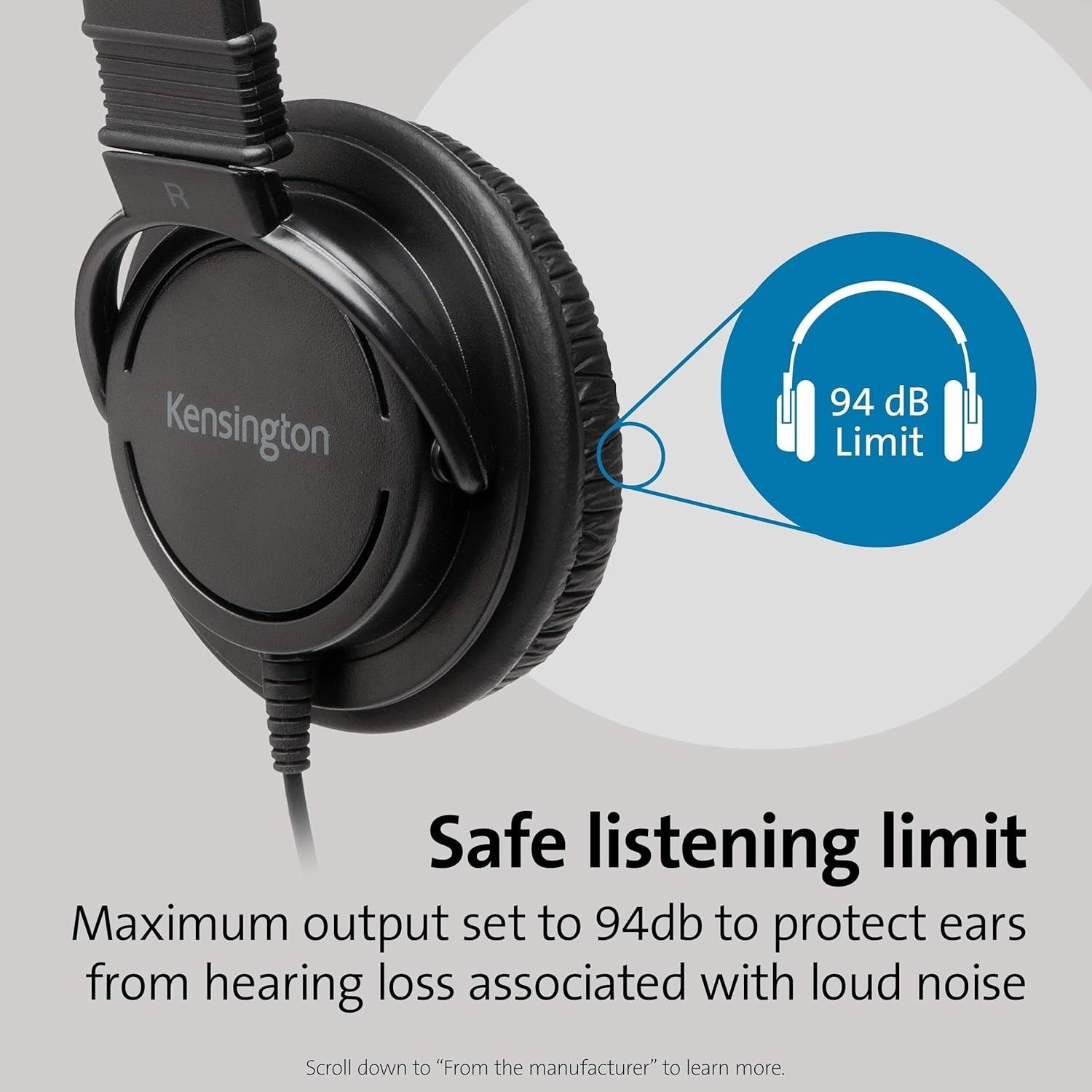 USB-A Hi-Fi Headphones, On-Ear Headset, 6ft Cord, for Kids, for Adults, for S…