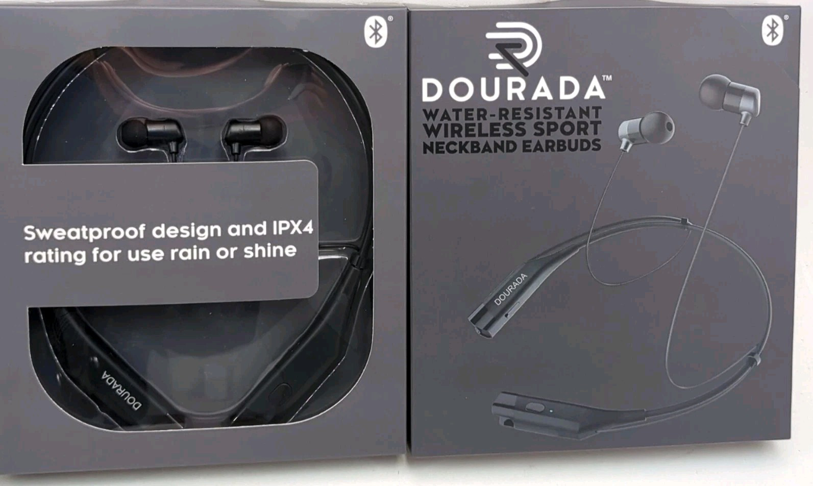 Neckband Bluetooth Wireless Earbuds with HD Mic Talk Sport Sweat Hifi Earphones