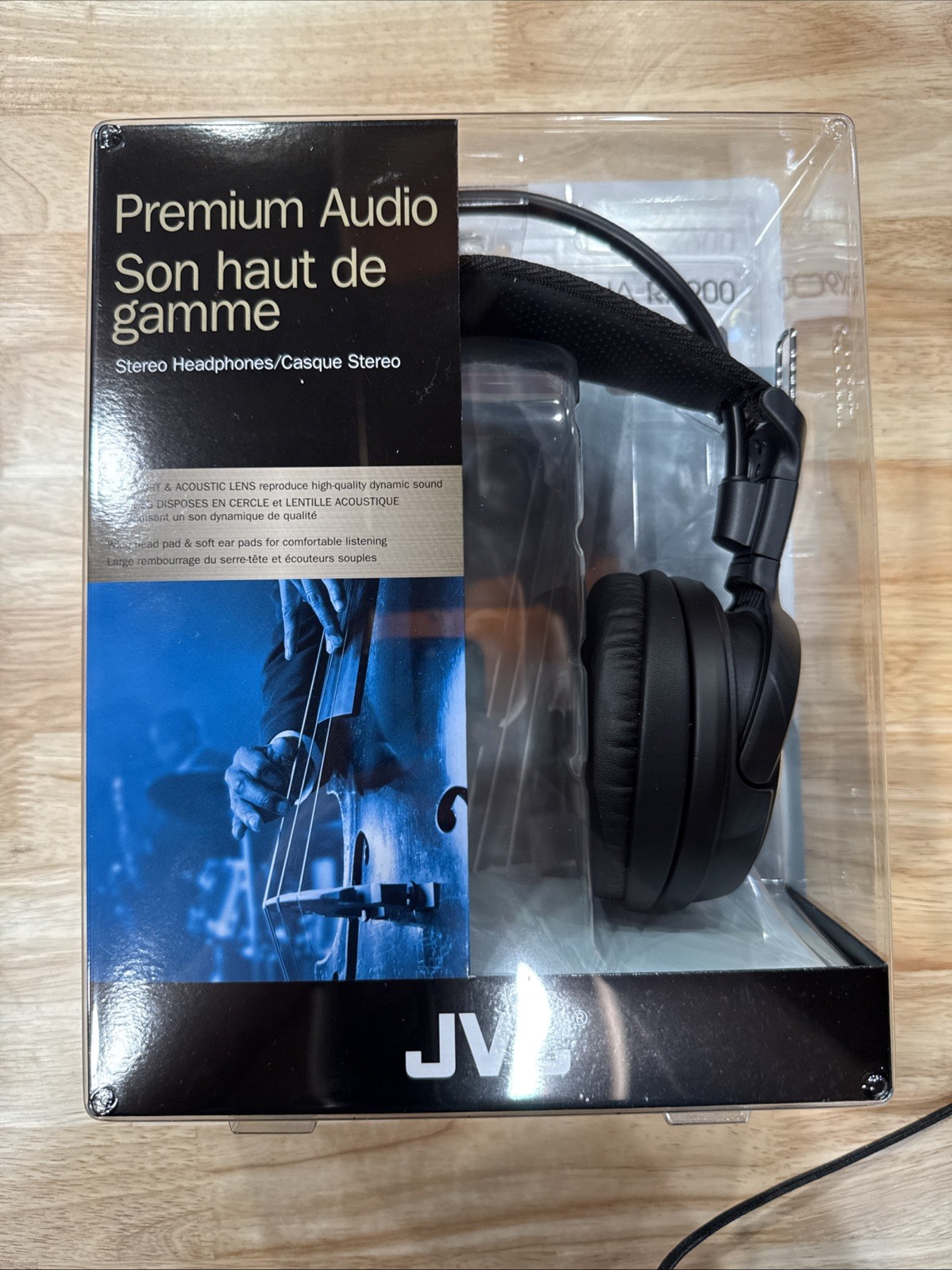 JVC HARX900 Premium Audio Full-size Around Ear Headphones – 50mm Driver (Black)