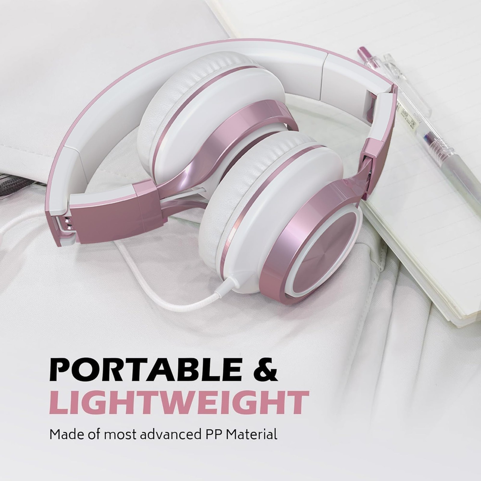AILIHEN C8 Wired Headphones with Mic & Volume Control – Noise Isolating On-Ea…