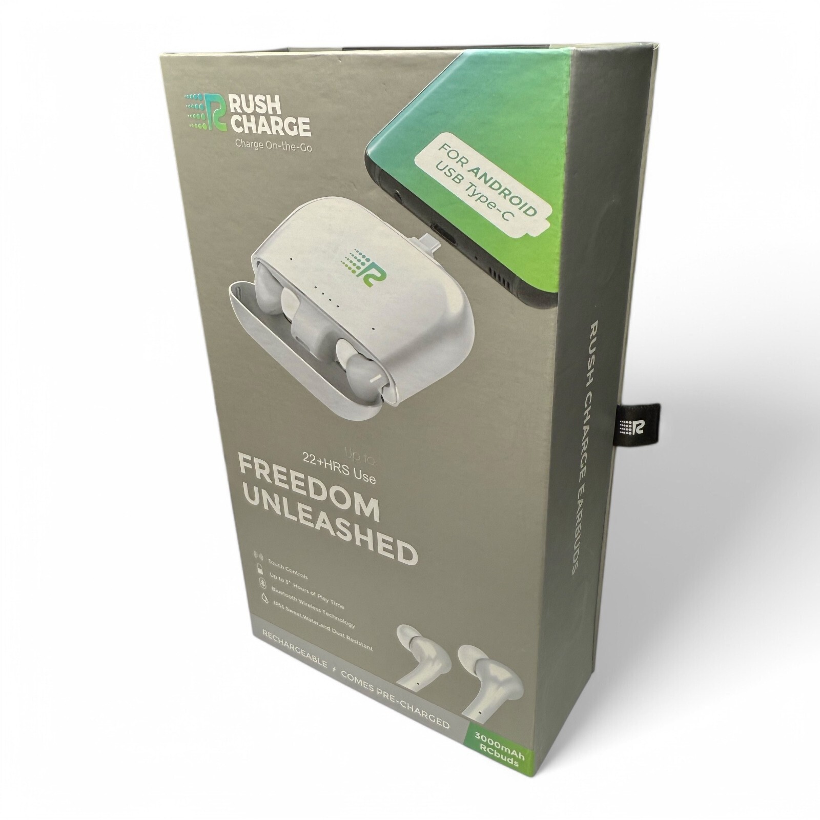 NEW Rush Charge Freedom Unleashed 3000mah.Rcbuds 22+HRS