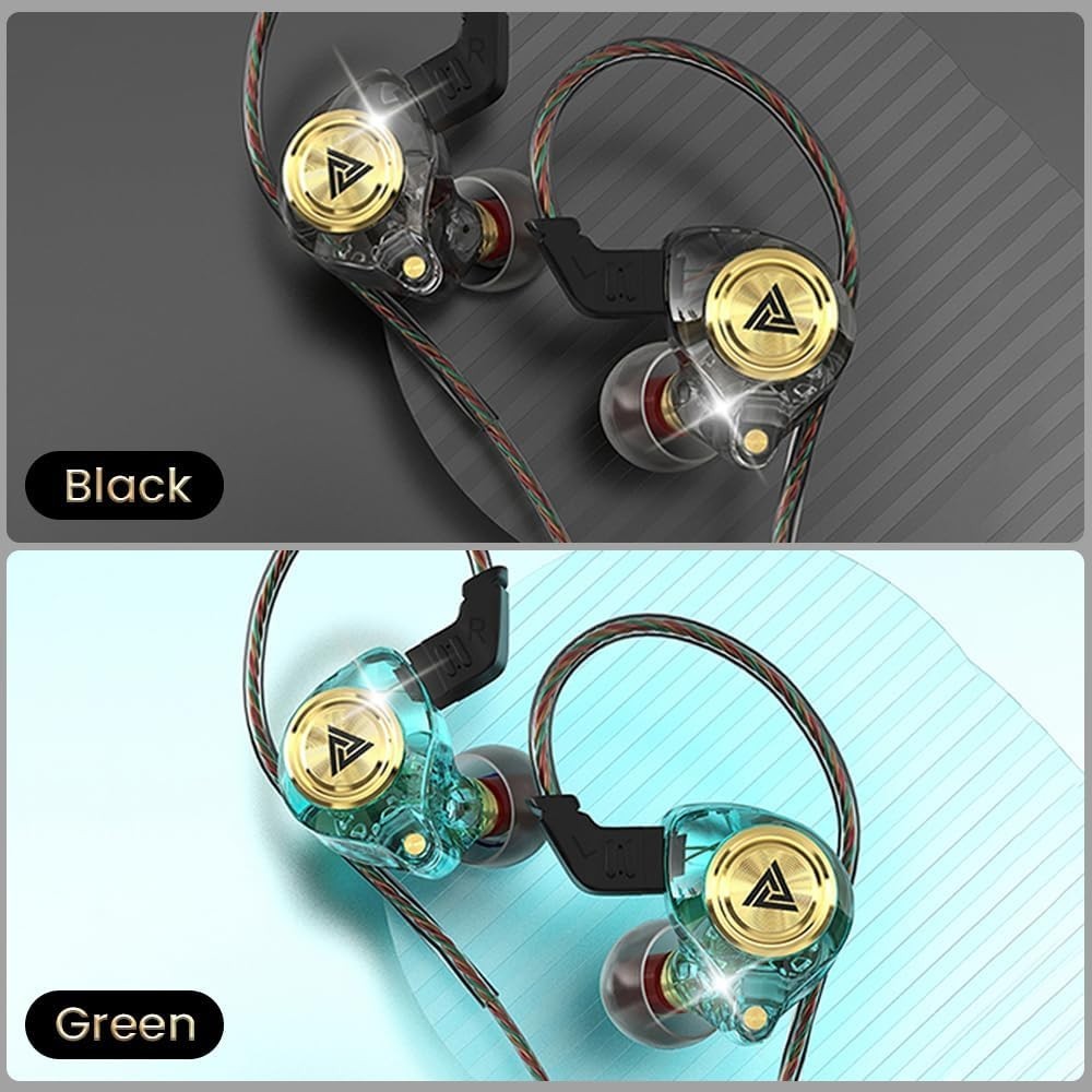 AK3FILE In-Ear Monitors – 2 Pack Wired Earbuds with Deep Bass & Noise Control
