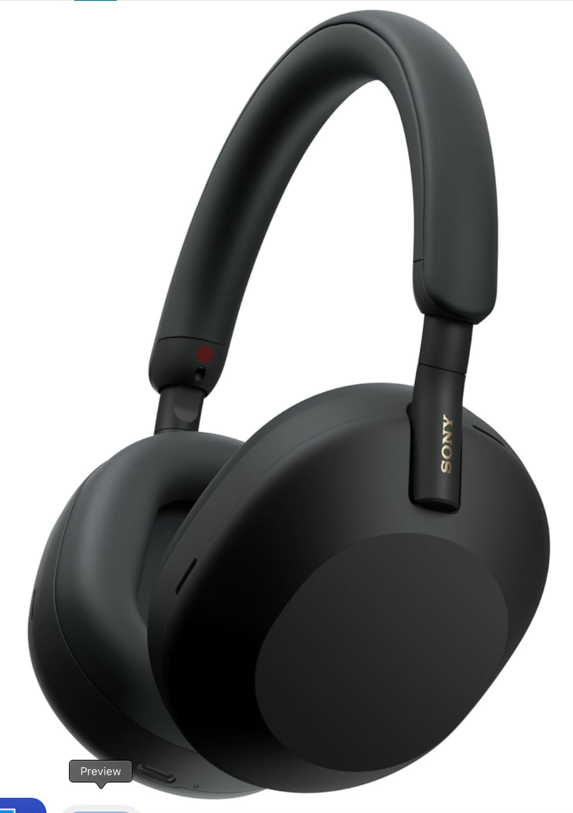 Sony WH-1000XM5 Wireless Headphones w/ ANC – Black + BONUS soft Sony travel bag