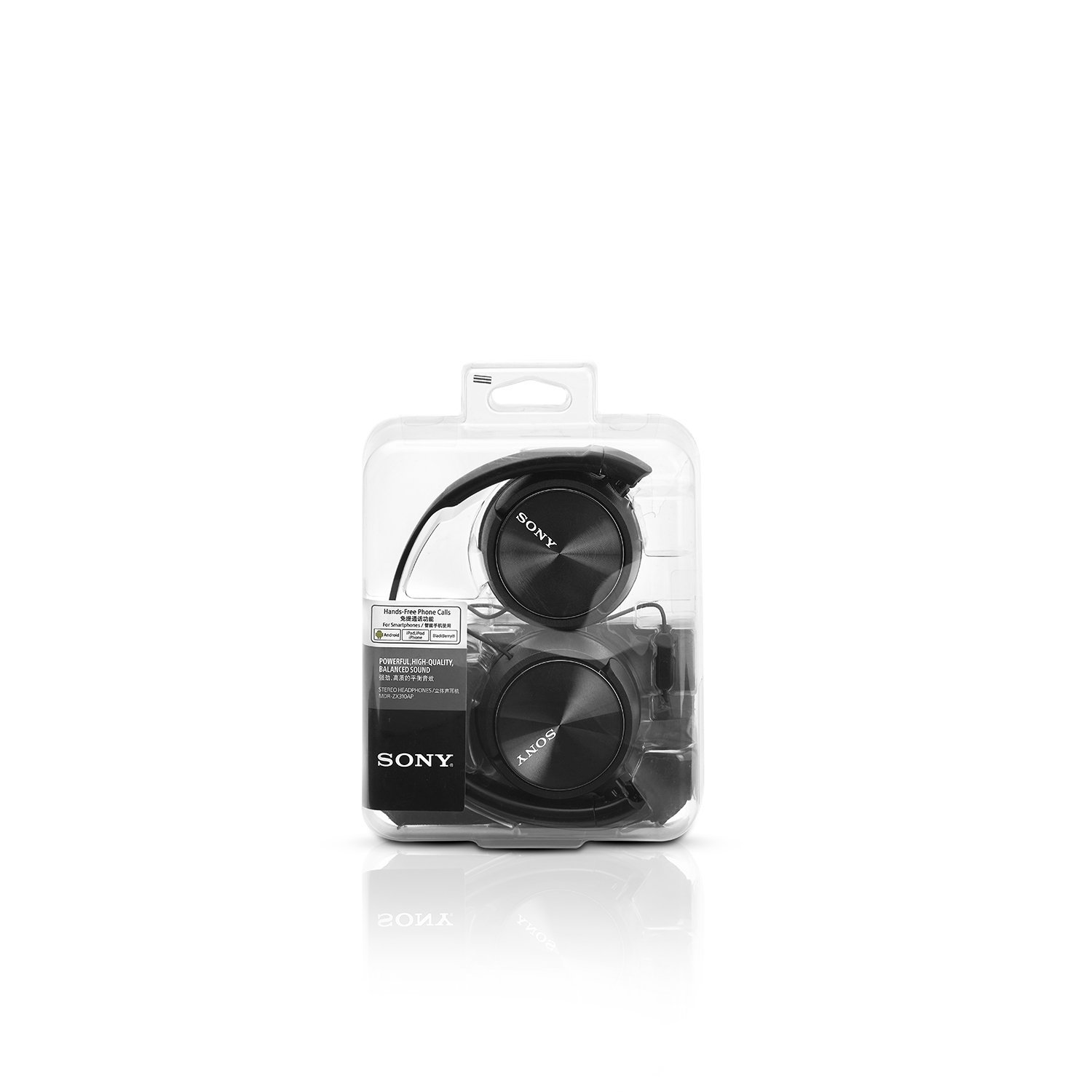Sony ZX Series MDR-ZX310AP Headband Stereo Headset Black Standard Packaging