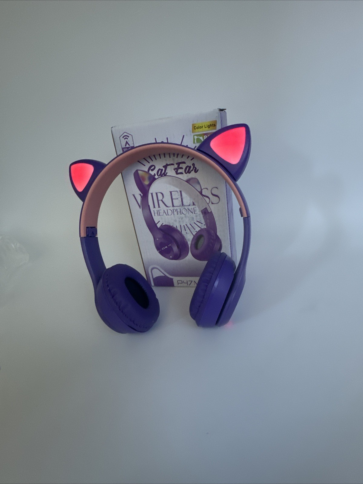 Cat Ear Wireless Headphones Purple