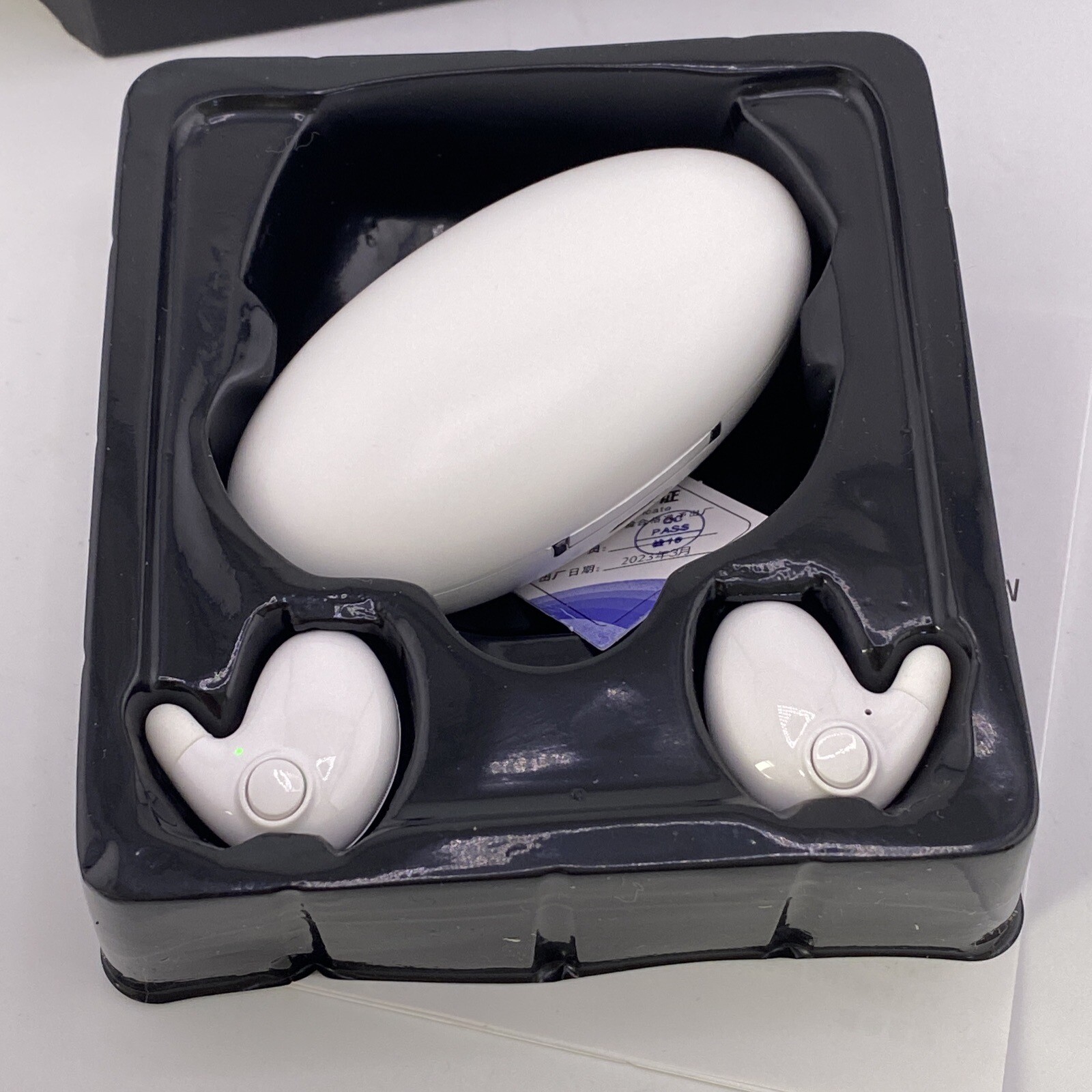 MD538 Low Profile Wireless Mini Headset -White- BlueTooth / Earbuds / Sleep