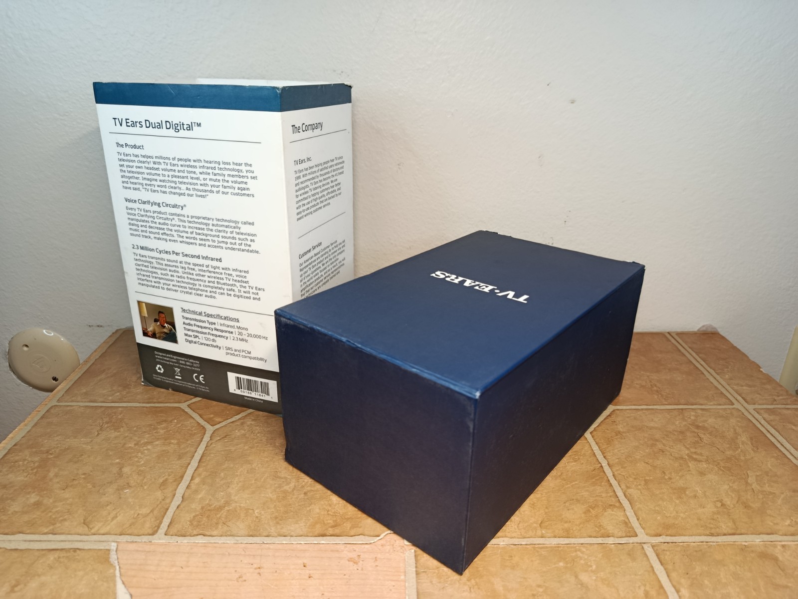 TV Ears Digital Wireless System Base & 1 Headset EUC w/ *New Battery*