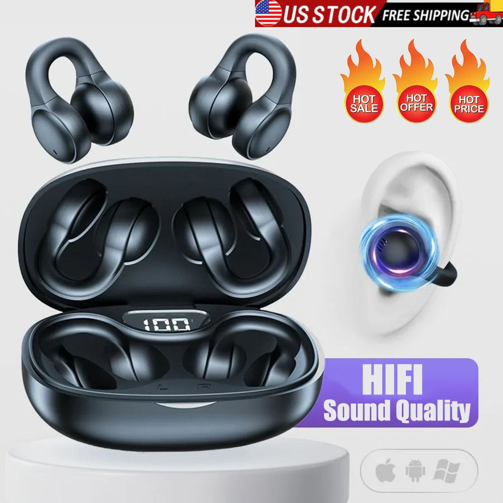 Open Ear Bone Conduction Headphones Tws X58 Bluetooth 5.3 Running Wireless Clip