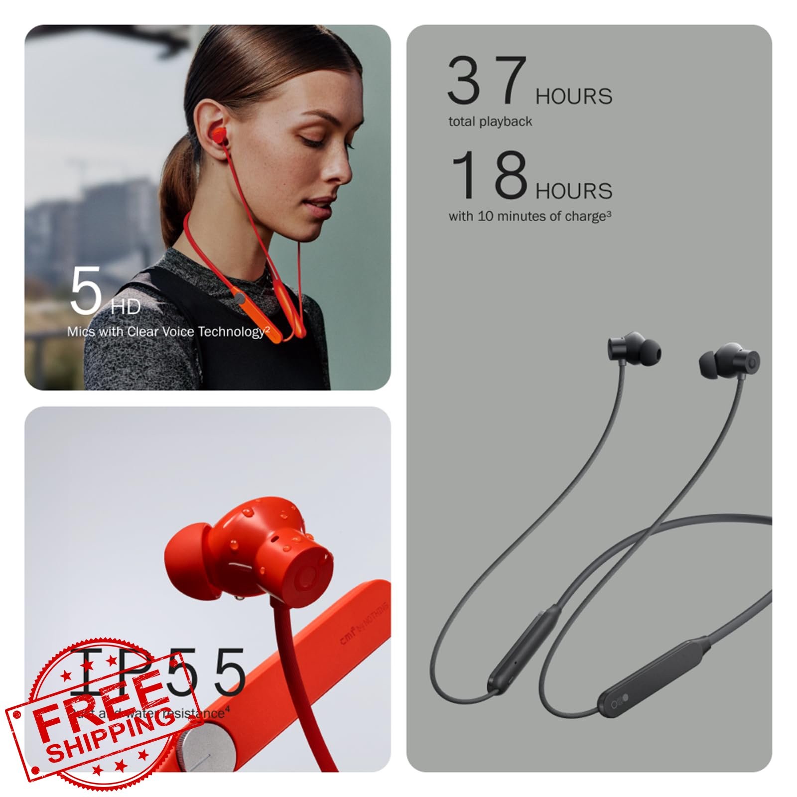 CMF BY NOTHING Light Grey Neckband Pro Headphones