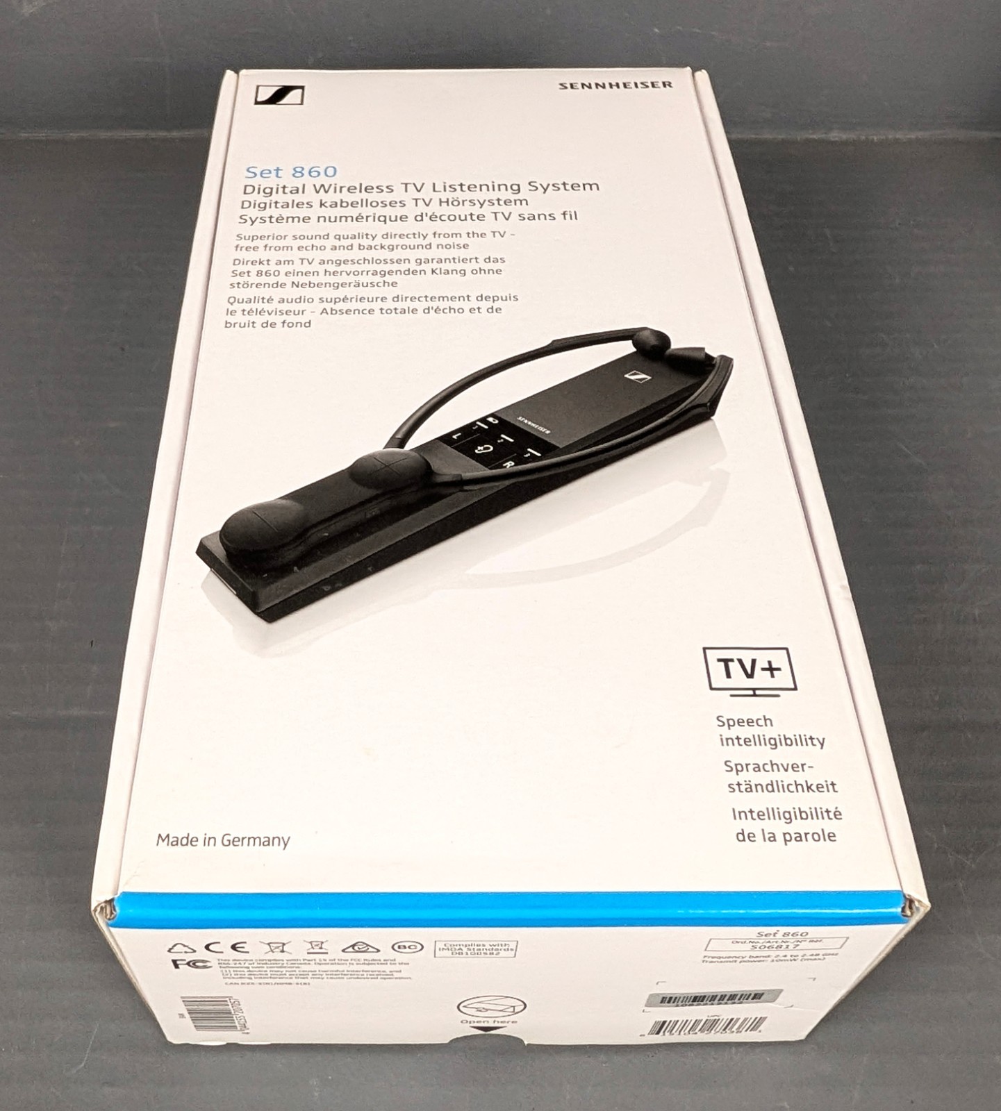 BRAND NEW Sennheiser Set 860 Digital Wireless TV Listening System NIB Must See!