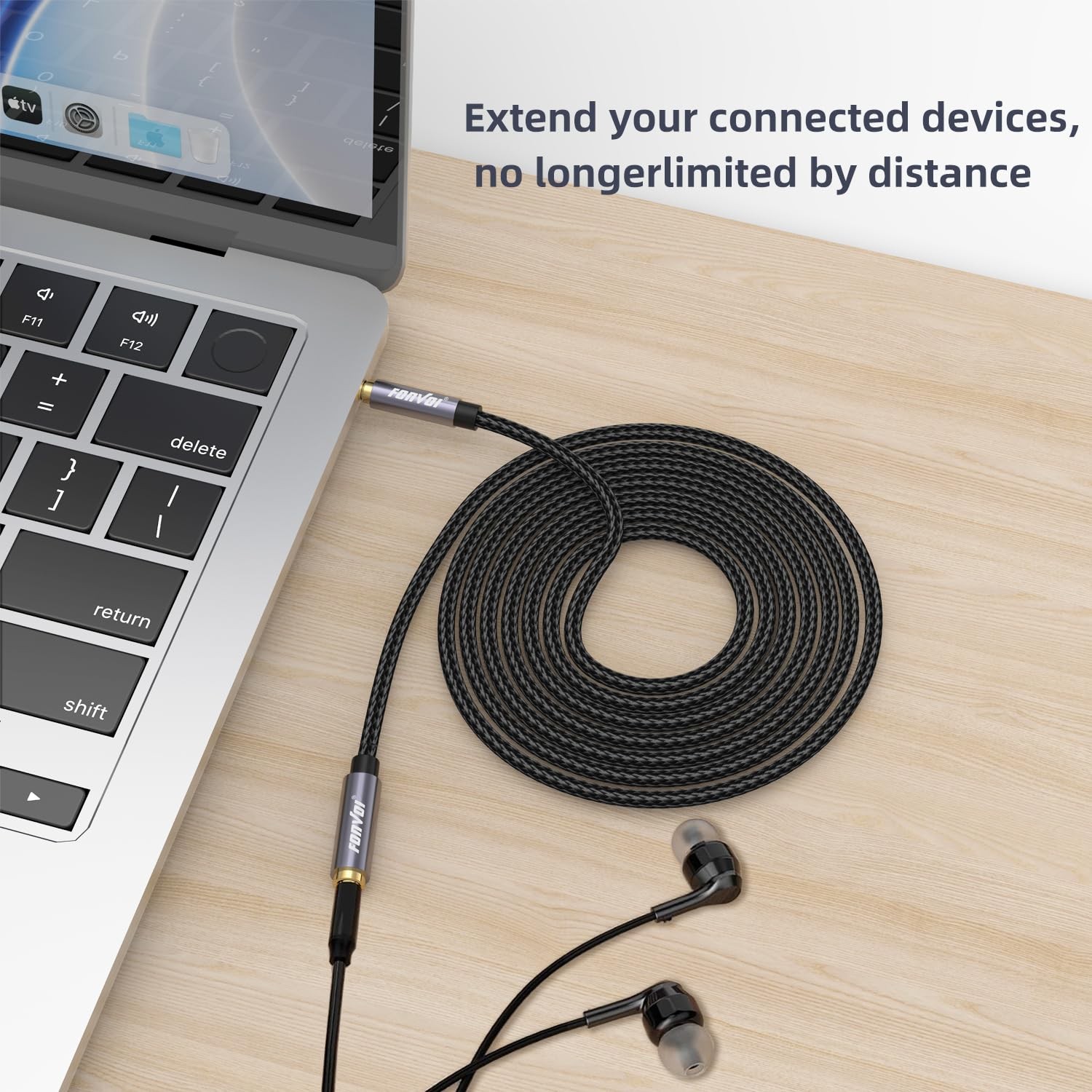 TRRS Headphone,4 Pole 3.5mm Stereo Jack Male to Female Aux Extension Cable,Audio