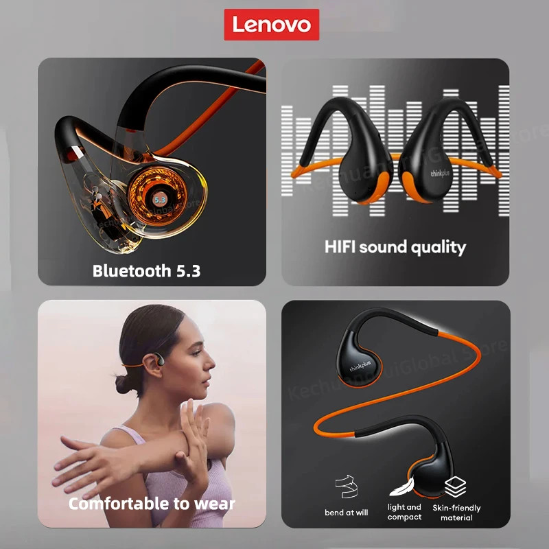 Genuine Lenovo X7 Airborne Headphones Bluetooth 5.3 Wireless Earphones