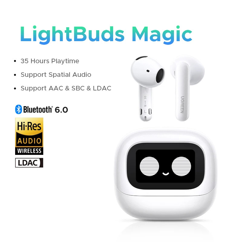 UGREEN Lightbuds Semi Open Adaptive Noise Reduction ANC Wireless Earphones