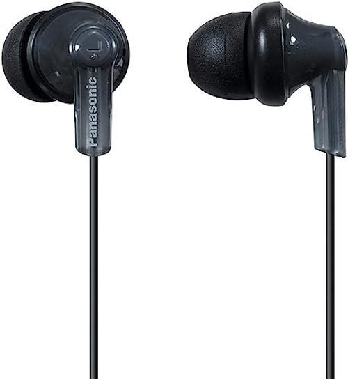 Panasonic ErgoFit Wired Earbuds, In-Ear Headphones with Dynamic Black No Mic