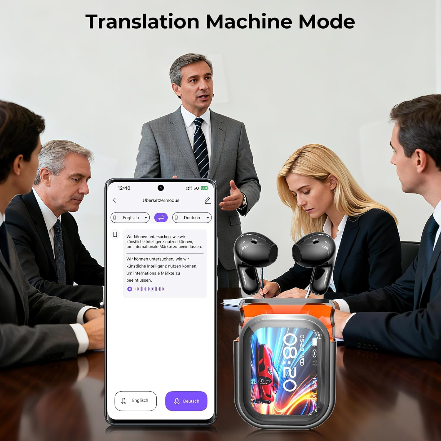 NE20 Translation Earbuds Real Time – 2025 New AI 135 Language Translator Earbuds