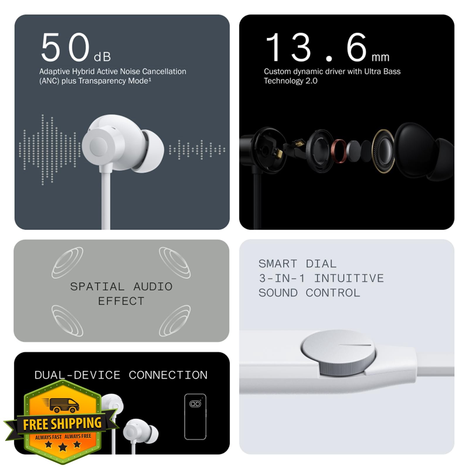 CMF BY NOTHING Light Grey Neckband Pro Headphones