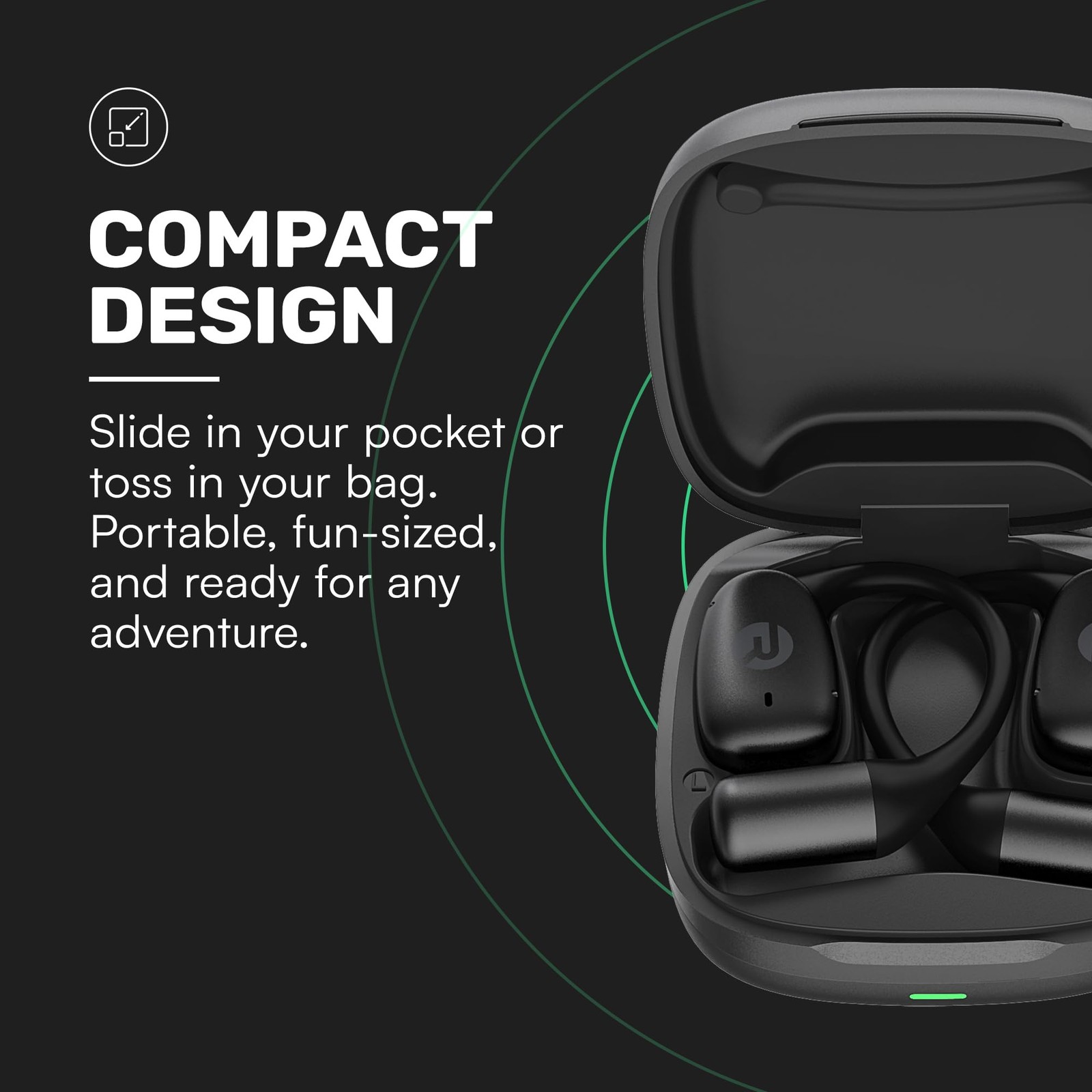Essential Open Ear Earbuds – Open Ear Headphones, Earbuds Wireless Bluetooth,…