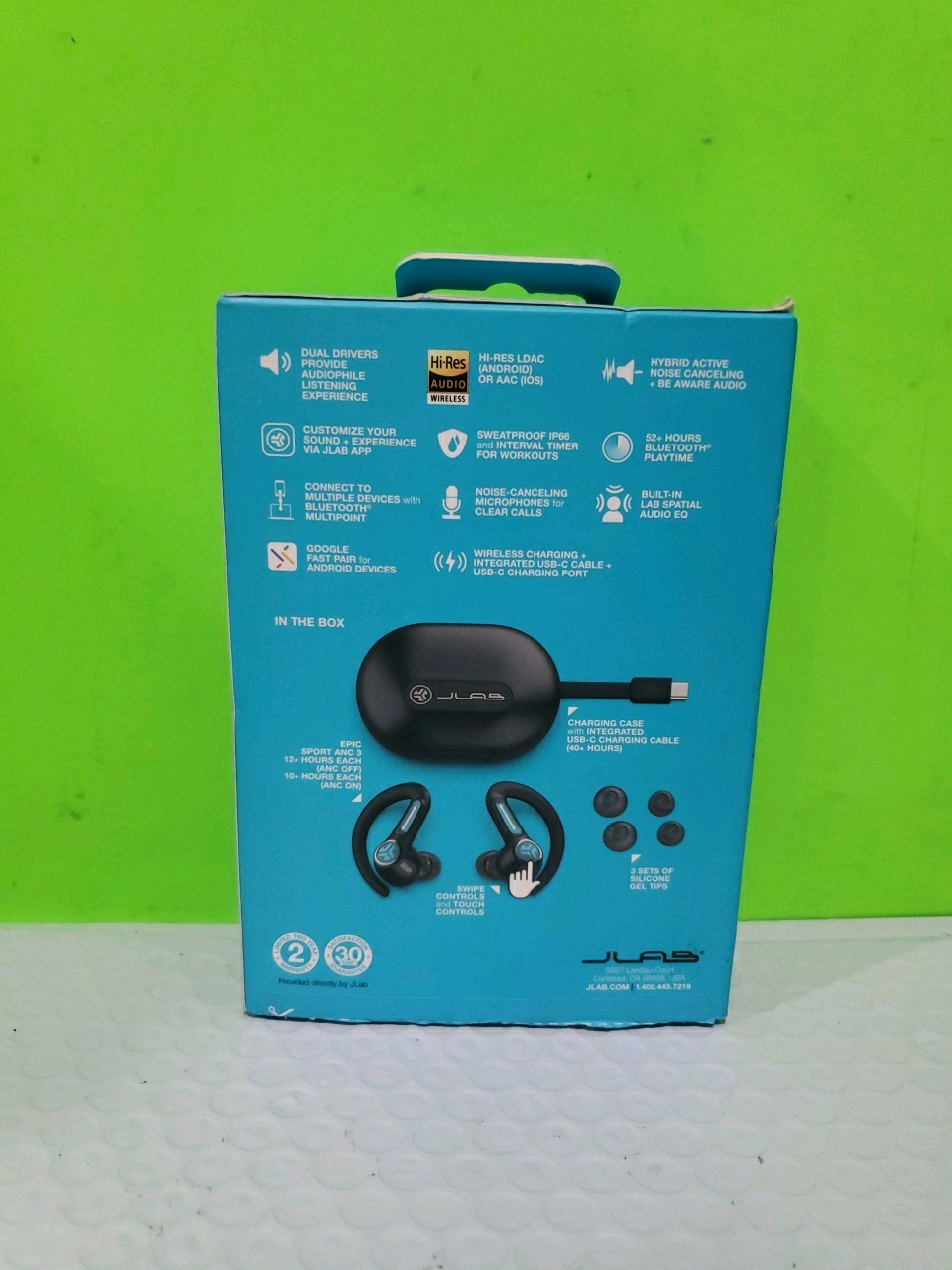 OPEN BOX! JLab – Epic Sport ANC 3 True Wireless Earbuds – Black Open Box