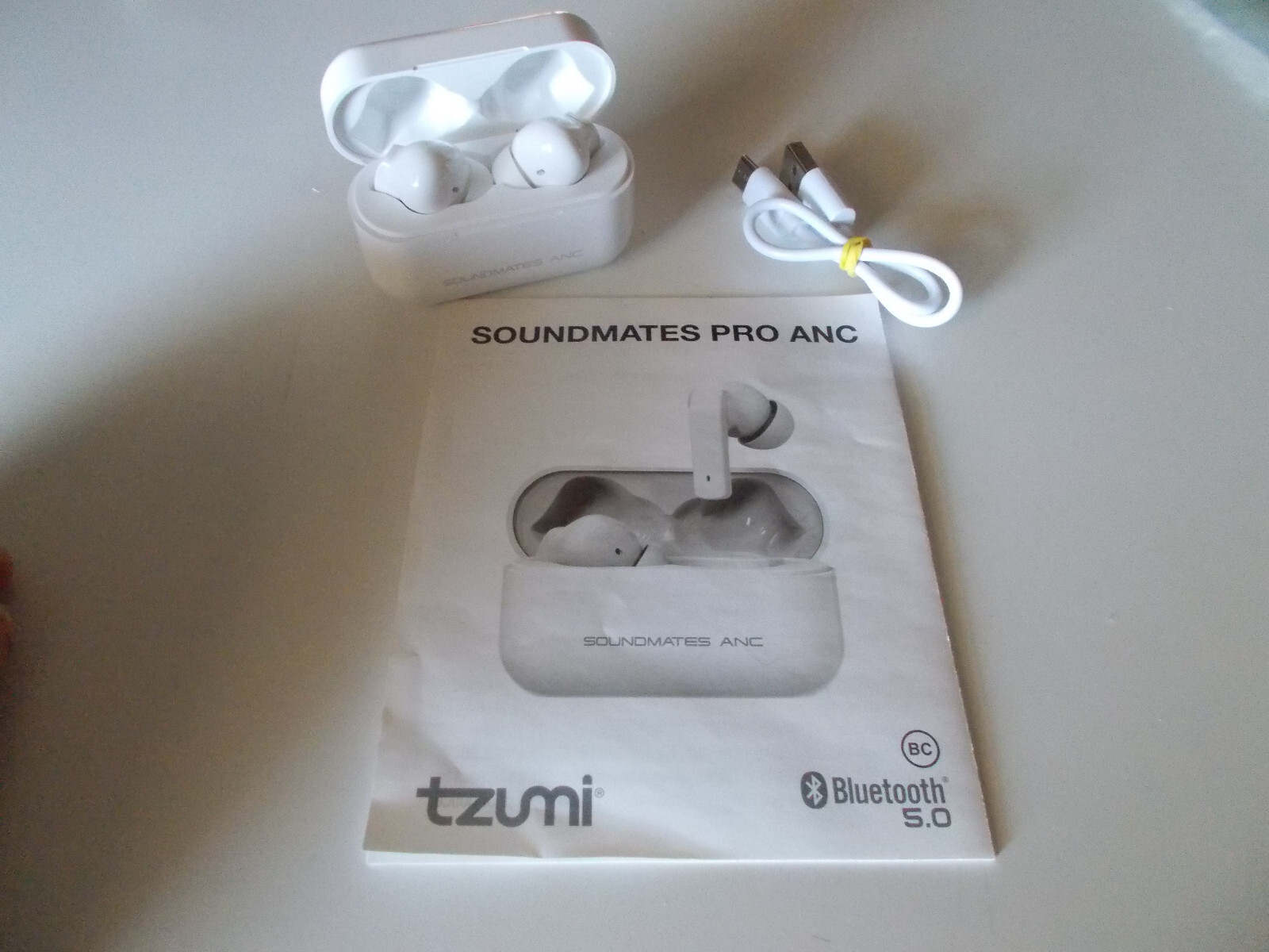 Tzumi Pro Anc Sound Mates Wireless Stereo Earbuds Bluetooth 5.0 Noise Cancelling