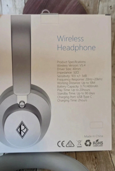 Ralph Lauren Unisex Wireless Headphones Gray/Silver – Brand new