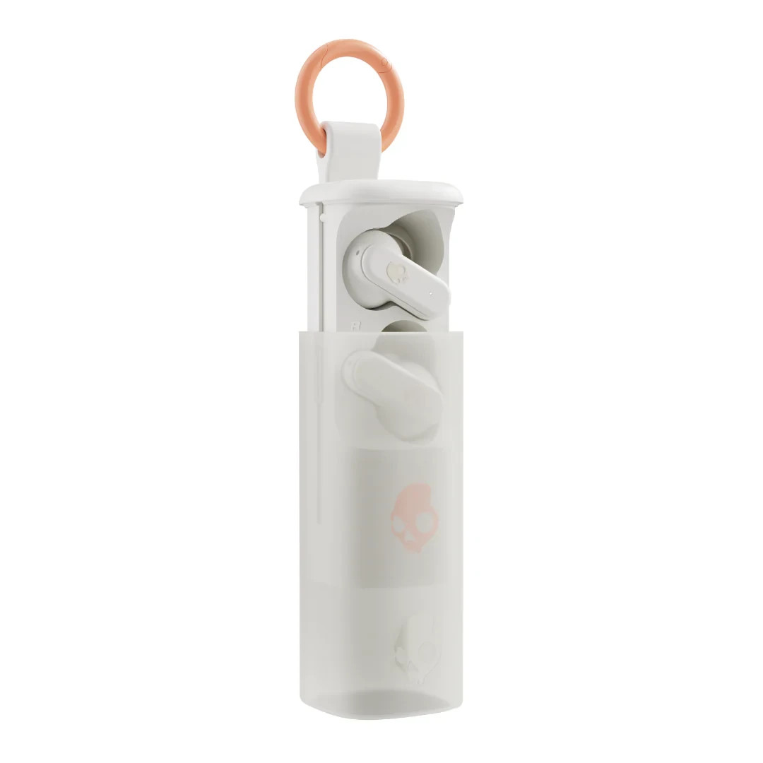 NIB Skullcandy Dime Evo Earbuds $50 bone white travel case