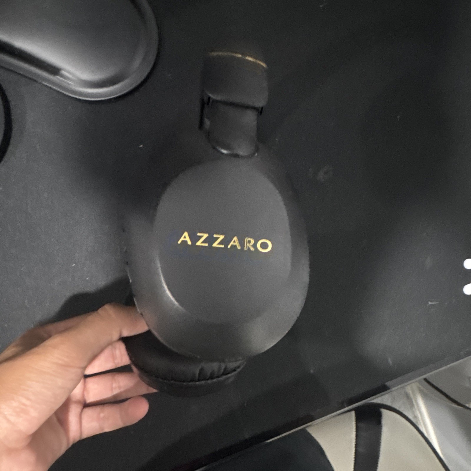 Azzaro Over-Ear Bluetooth Wireless Foldable Headphones w/ Mic 40mm Black