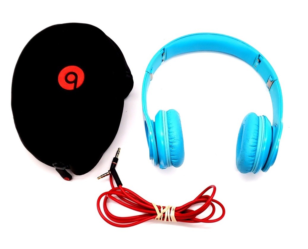 Beats by Dr. Dre Solo HD Headband Headphones – Teal – Wired with bag WORKS
