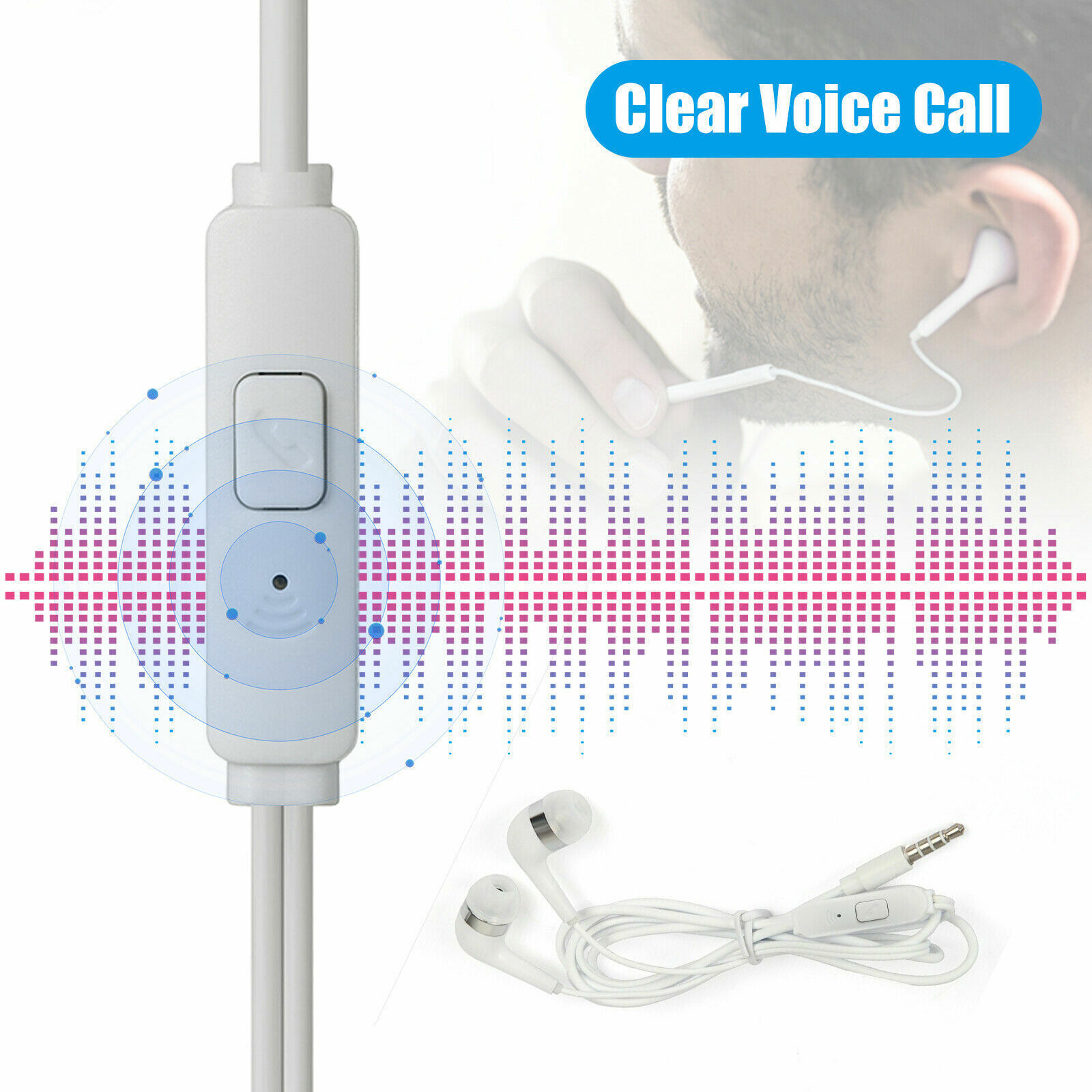 Lot 3.5mm In-Ear Headset Earphone Headphones Earbud With Mic For Samsung Galaxy