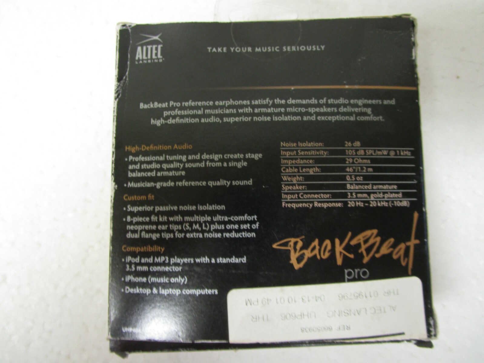 Altec Lansing UHP606 Reference Earphones Black/Gold Discontinued by Manufacturer