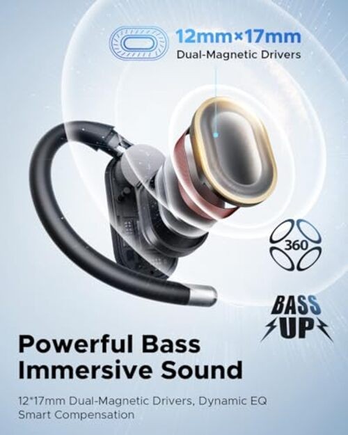DS1 Open-Ear Headphones – Bluetooth 6.0 Wireless Earbuds with Ear Hooks