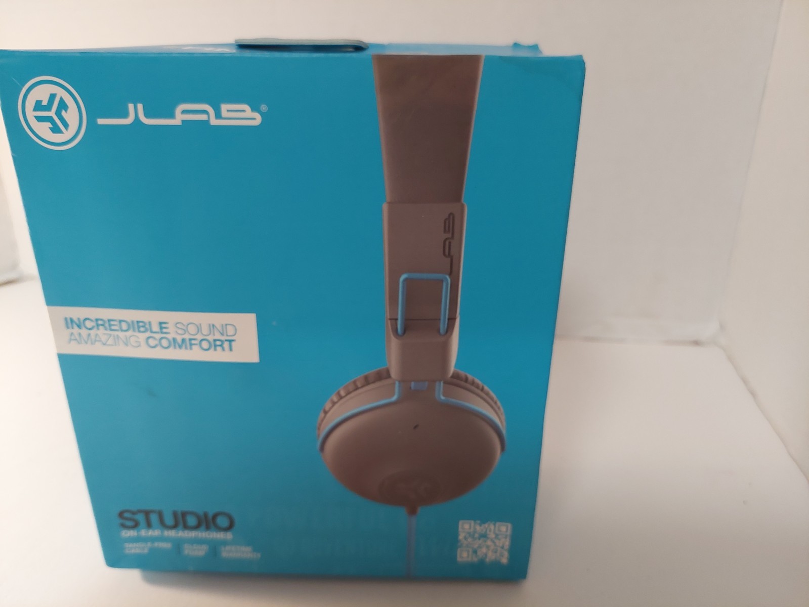JLab Studio Wireless Bluetooth On Ear Headphones Cloud Foam Tangle Free New