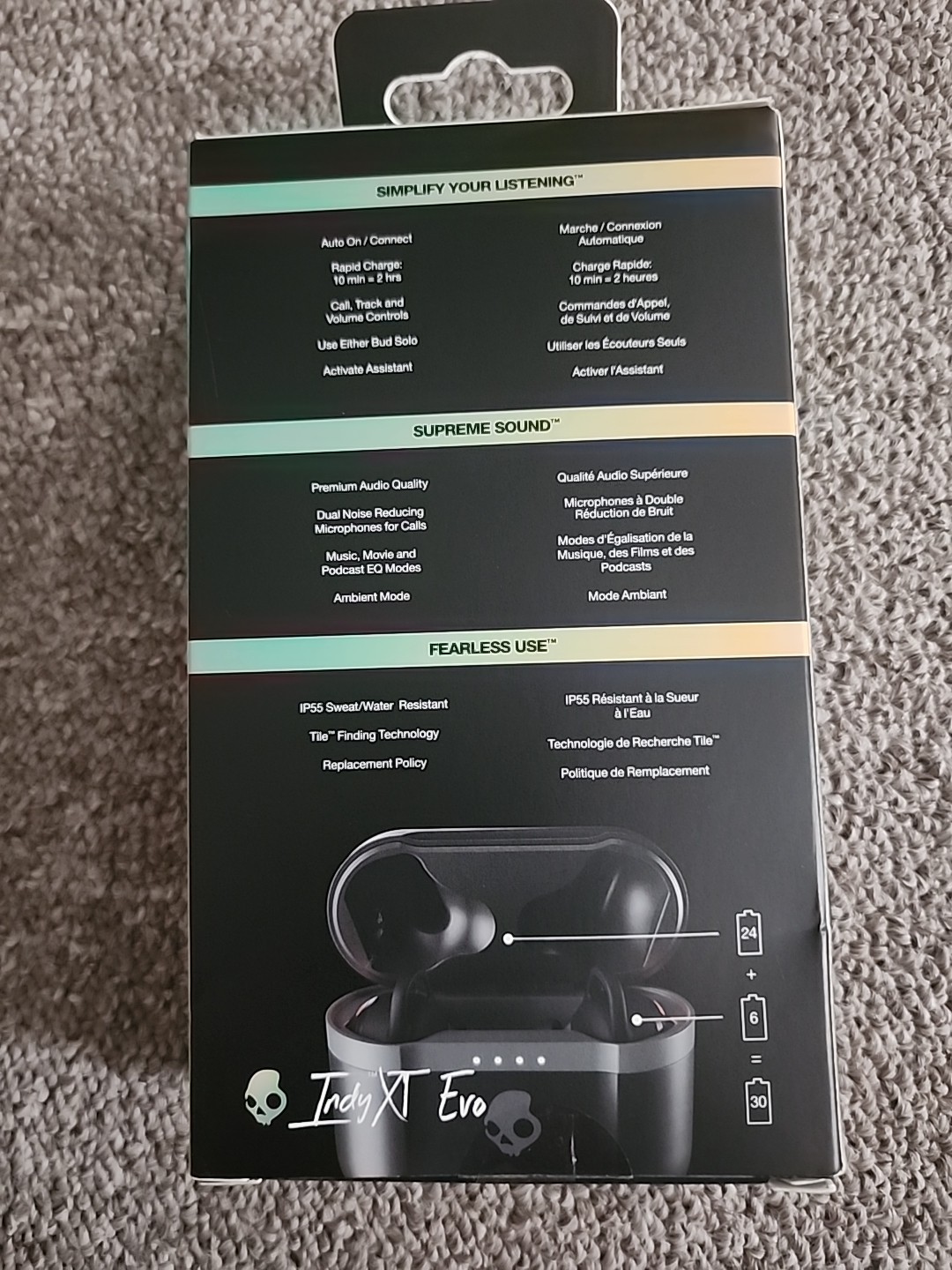 Unopened Skullcandy Indy Evo In-Ear Wireless Headphones – Black