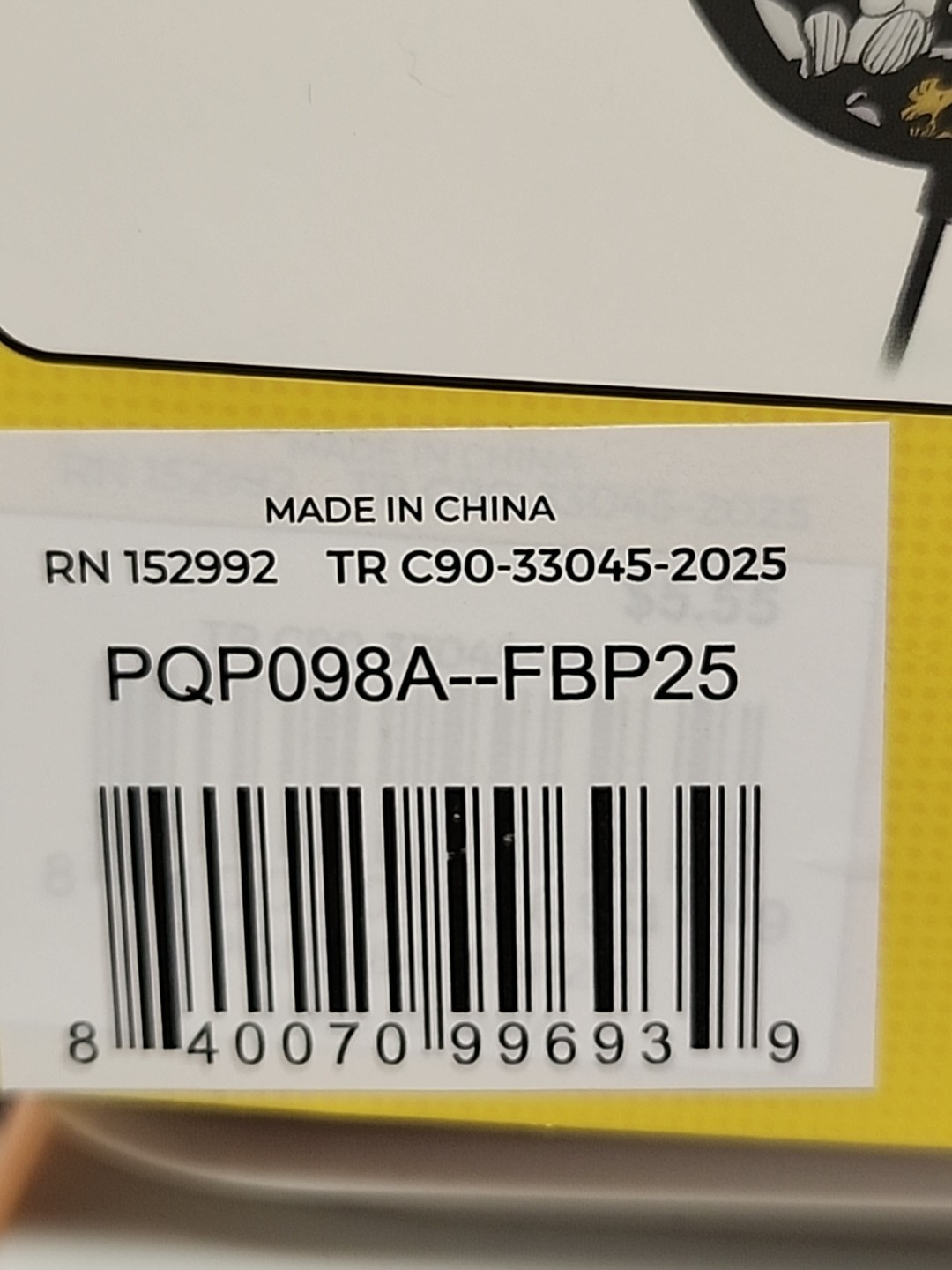 PEANUTS SNOOPY Woodstock Wired Headphones Black & Yellow