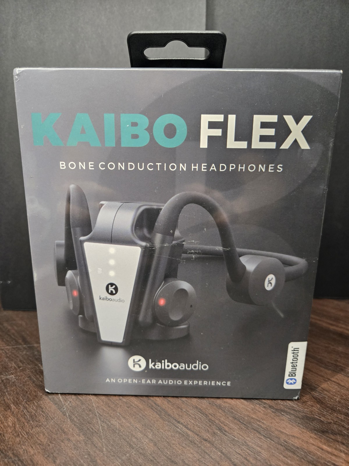 Kaibo Flex Bone Conduction Midnight Black Bluetooth Headphones- Sealed NIB
