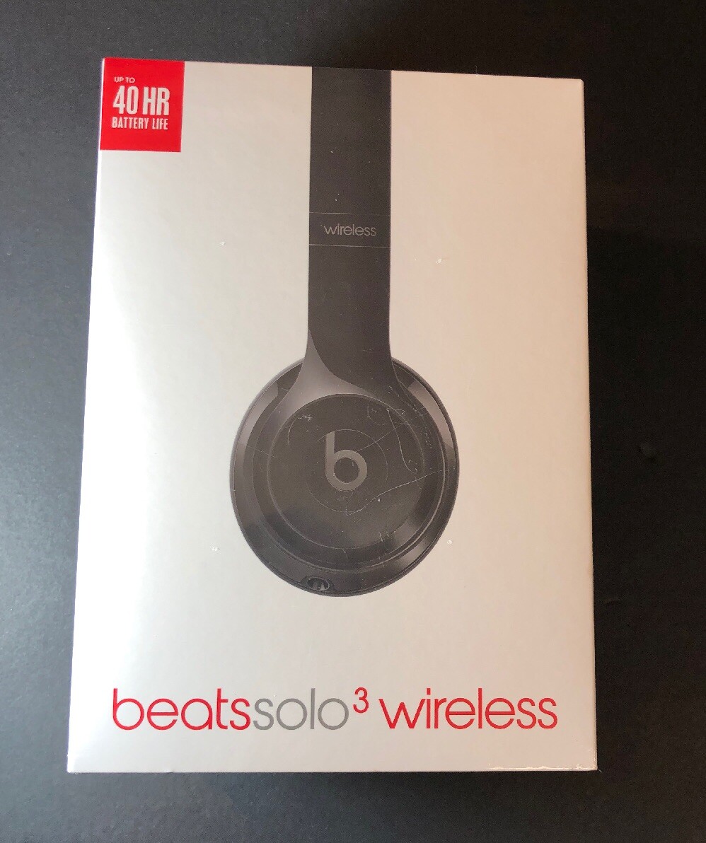 Official Beats Solo 3 Wireless On-Ear Headphone [ Gloss Black ] NEW