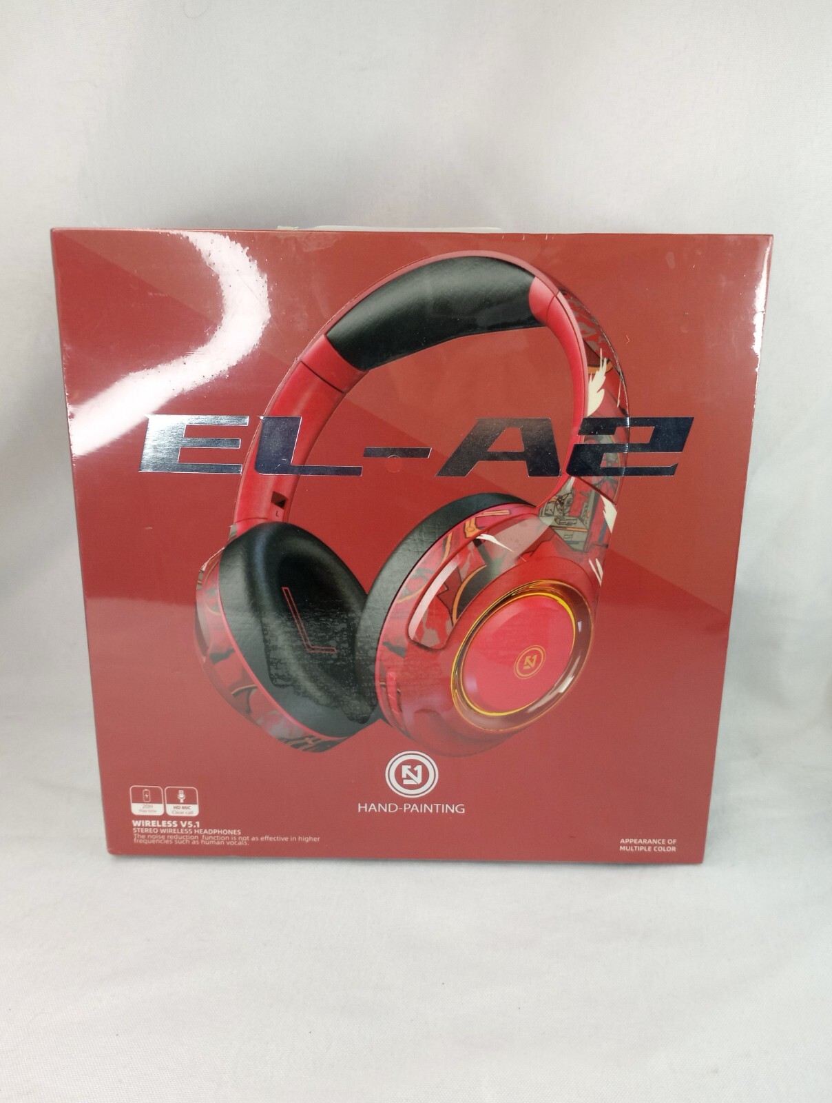 EL-A2 Stereo Wireless Headphones Red And Black Hand-Painting Wireless V5.1