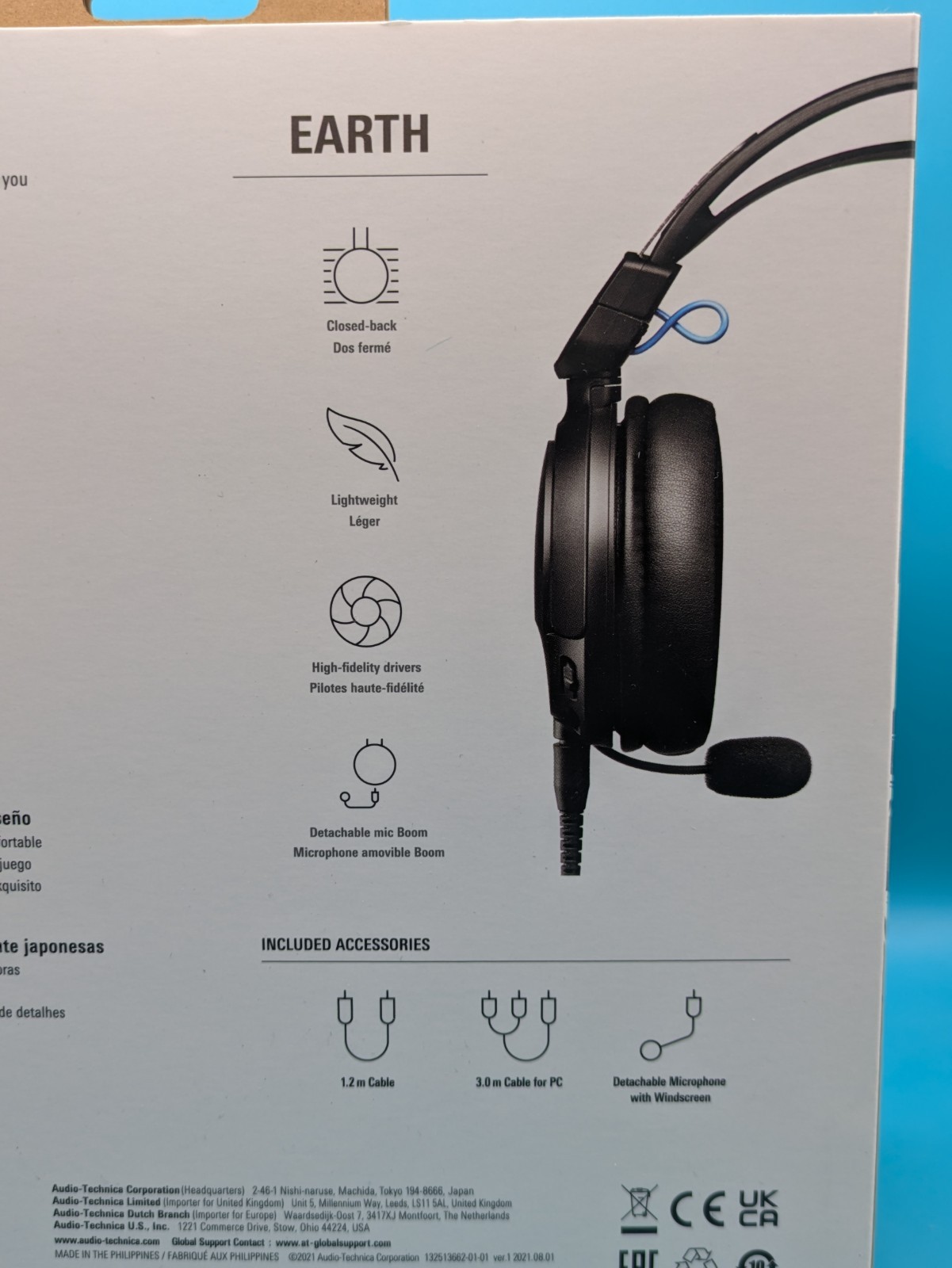 Audio-Technica ATH-GL3 CLOSED-BACK EARTH PC/PS5/Xbox Series Gaming Headsets NIB