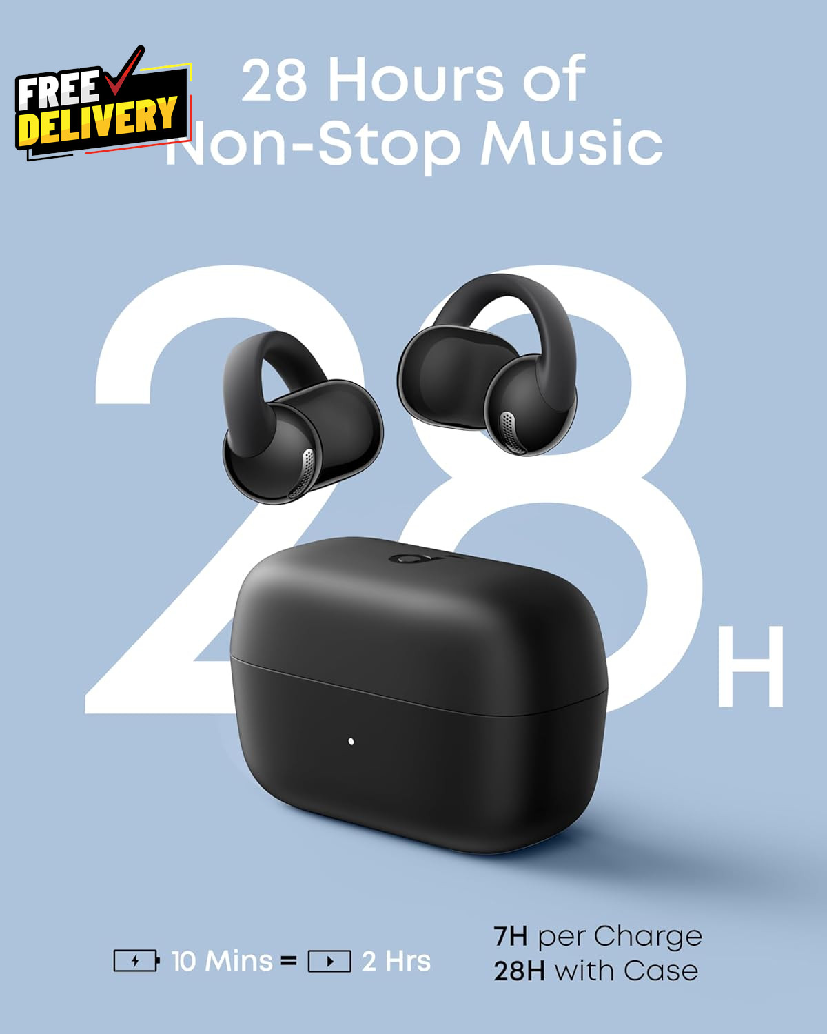 C50I by Anker Open Ear Earbuds Clip-On Headphones over Ear for Running Workout