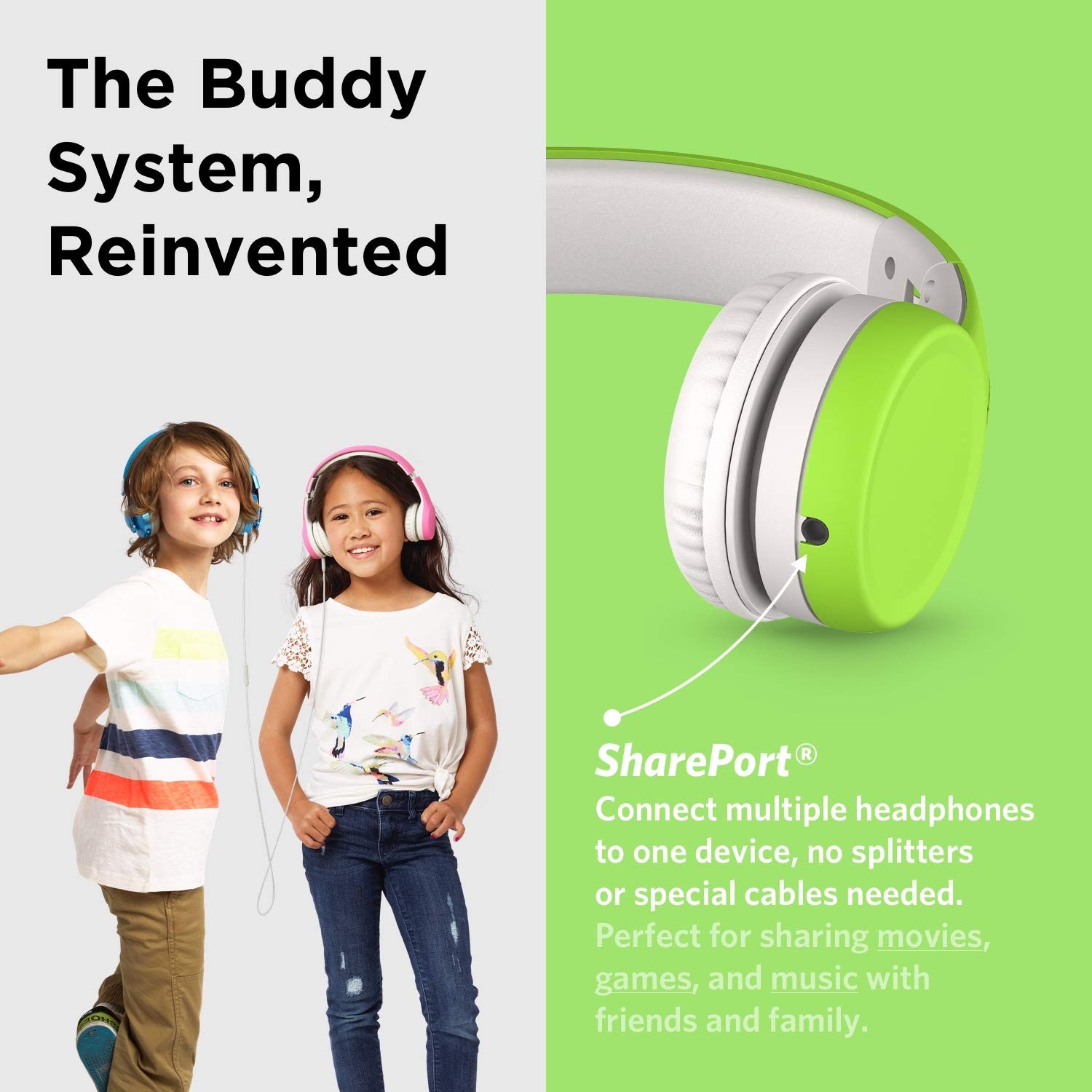 LilGadgets Connect+ Foldable Headphones, Adjustable Fit Soft Touch Padding fo…